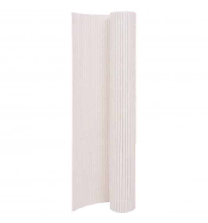 Clôture de jardin double face 90x400 cm Blanc | Mobilier & Déco