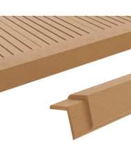 Cornière de terrasse 5 pcs WPC 170 cm Couleur teck | Mobilier & Déco