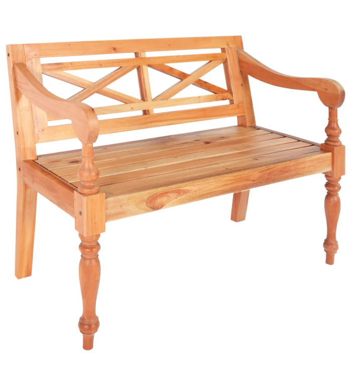 Banc Batavia 98 cm Bois d'acajou massif Marron clair | Mobilier & Déco