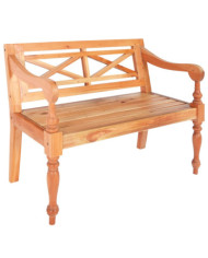 Banc Batavia 98 cm Bois d'acajou massif Marron clair | Mobilier & Déco