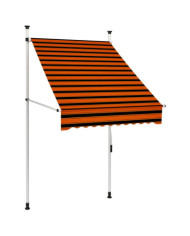 Auvent manuel rétractable 100 cm Orange et marron | Mobilier & Déco