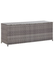 Boîte de rangement de jardin gris 120x50x60 cm résine tressée | Mobilier & Déco