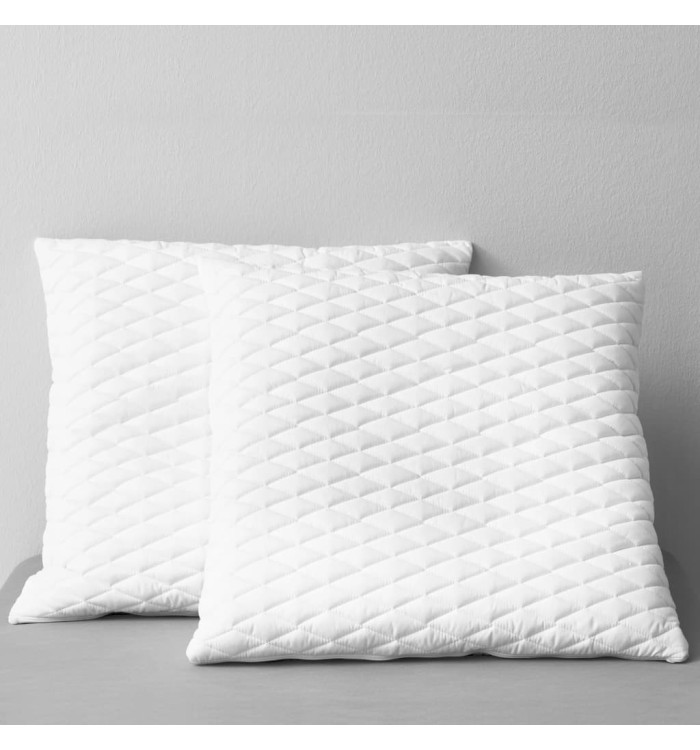 Oreillers lot de 2 80x80x14 cm Mousse à mémoire de forme | Mobilier & Déco