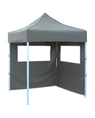 Tente de réception pliable avec 2 parois 2x2 m Acier Anthracite | Mobilier & Déco