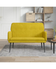 Banc Jaune 108x79x79 cm Velours | Mobilier & Déco