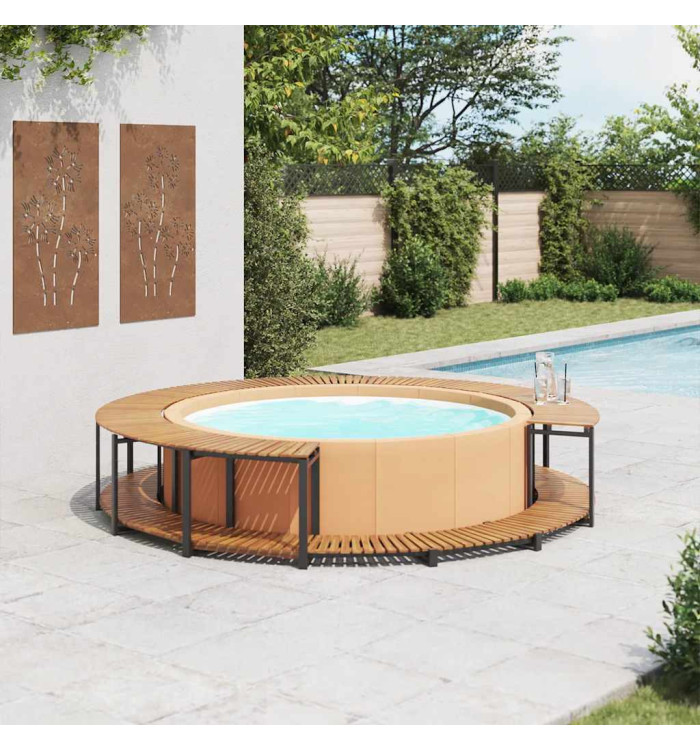 Cadre de spa 273x53 cm bois d'acacia massif | Mobilier & Déco