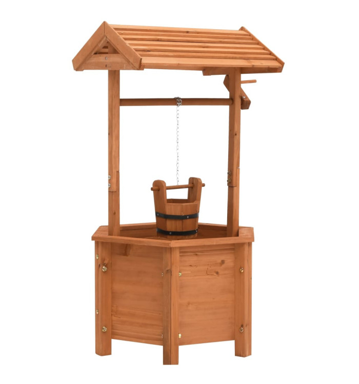 Jardinière à puits à souhait de jardin 40x40x84cm Bois de sapin | Mobilier & Déco