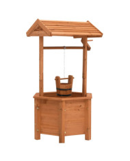 Jardinière à puits à souhait de jardin 40x40x84cm Bois de sapin | Mobilier & Déco