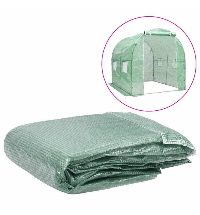 Couverture de remplacement de serre (4 m²) 200x200x200 cm Vert | Mobilier & Déco