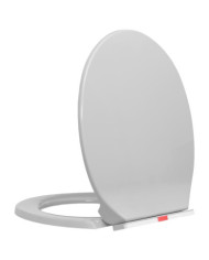 Siège de toilette à fermeture en douceur Gris clair Ovale | Mobilier & Déco