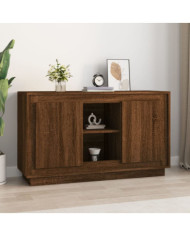 Buffet chêne marron 102x35x60 cm bois d'ingénierie | Mobilier & Déco