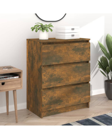 Buffet Chêne fumé 60x35x76 cm Bois d'ingénierie | Mobilier & Déco