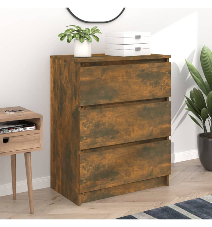 Buffet Chêne fumé 60x35x76 cm Bois d'ingénierie | Mobilier & Déco
