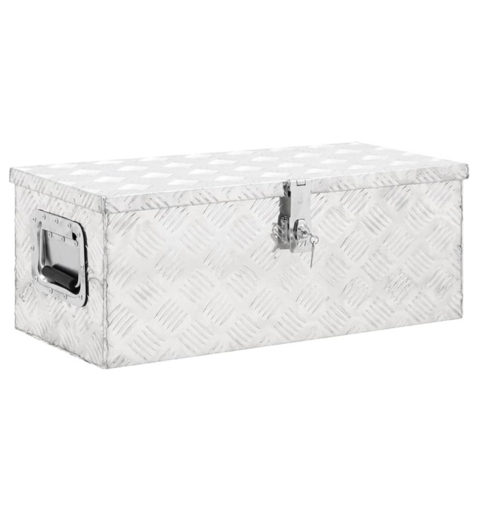 Boîte de rangement Argenté 70x31x27 cm Aluminium | Mobilier & Déco