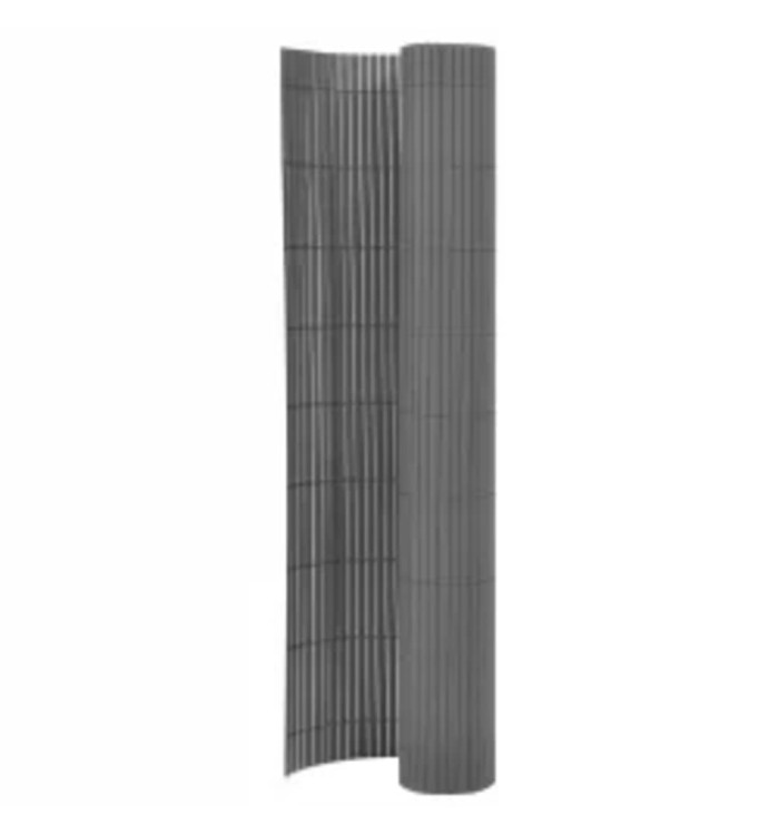 Clôture de jardin double face 90x400 cm Gris | Mobilier & Déco