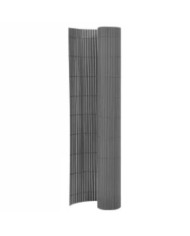 Clôture de jardin double face 90x400 cm Gris | Mobilier & Déco