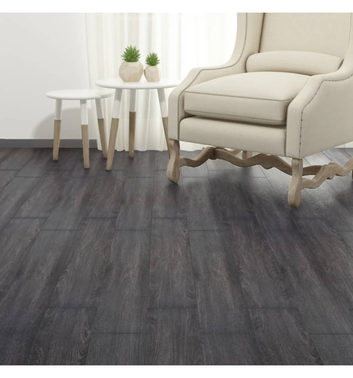 Planches de plancher PVC autoadhésif 2,51 m² 2 mm Noir et blanc | Mobilier & Déco