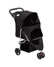 Poussette pour chien pliante Noir 80x46x98 cm Tissu Oxford | Mobilier & Déco