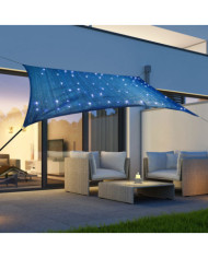 HI Toile d'ombrage avec 100 lumière LED Bleu 2x3 m | Mobilier & Déco