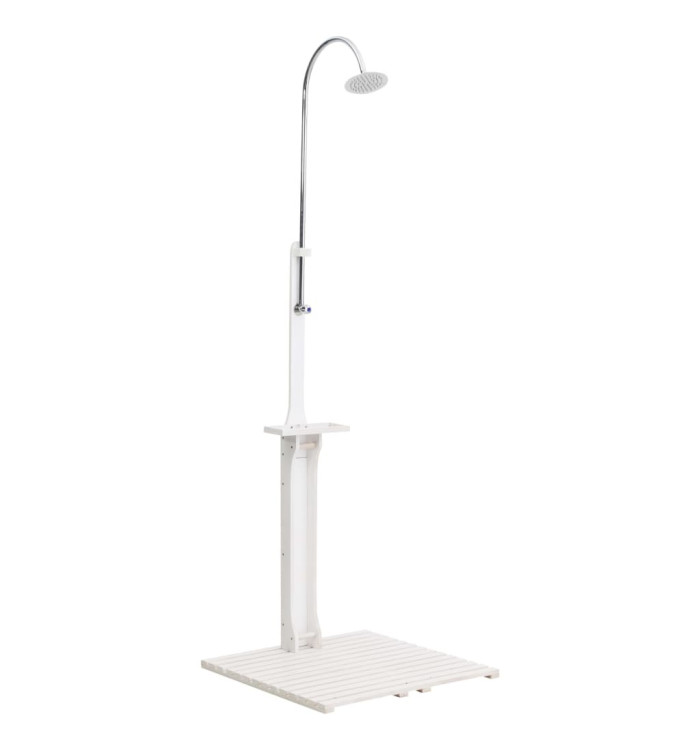 Douche de jardin Blanc Bois | Mobilier & Déco