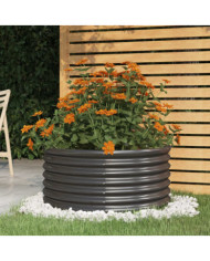 Jardinière Acier enduit de poudre 80x80x36 cm Anthracite | Mobilier & Déco