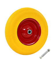 Roue pour brouette avec axe PU solide 4.00-8 390 mm | Mobilier & Déco