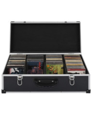 Étui de CD pour 80 CD Aluminium ABS Noir | Mobilier & Déco