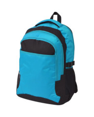 Sac à dos d'école 40 L noir et bleu | Mobilier & Déco