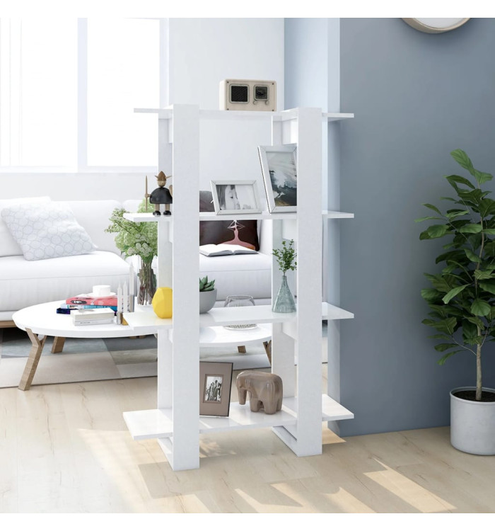 Bibliothèque/Séparateur de pièce Blanc 80x30x123,5 cm | Mobilier & Déco