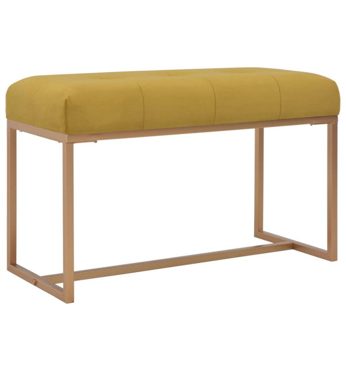 Banc 80 cm Moutarde Velours | Mobilier & Déco