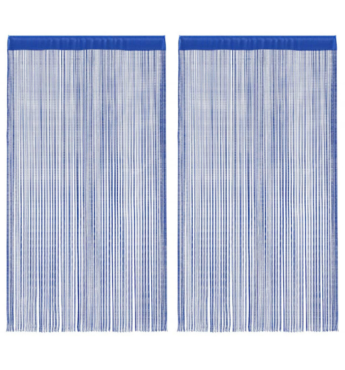 Rideau en fils 2 pcs 140 x 250 cm Bleu | Mobilier & Déco