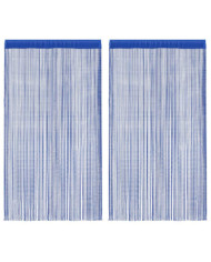 Rideau en fils 2 pcs 140 x 250 cm Bleu | Mobilier & Déco