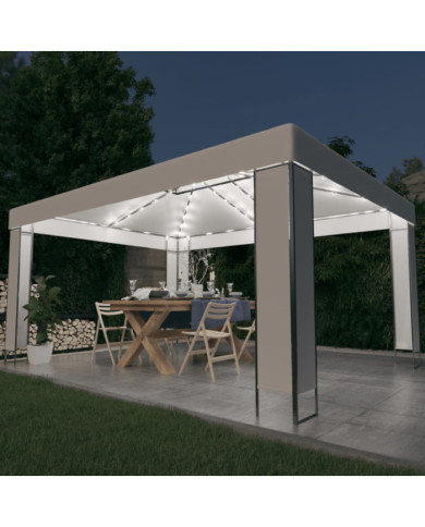 Tonnelle avec guirlande lumineuse à LED 3x4 m Blanc | Mobilier & Déco