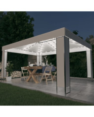 Tonnelle avec guirlande lumineuse à LED 3x4 m Blanc | Mobilier & Déco