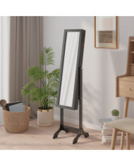 Miroir sur pied noir 34x37x146 cm | Mobilier & Déco