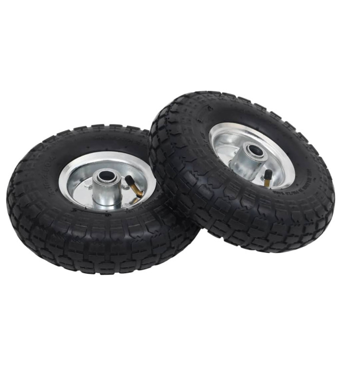 Roue de diable 2 pcs Caoutchouc 4.10/3.50-4 (260 x 83 mm) | Mobilier & Déco