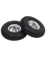 Roue de diable 2 pcs Caoutchouc 4.10/3.50-4 (260 x 83 mm) | Mobilier & Déco