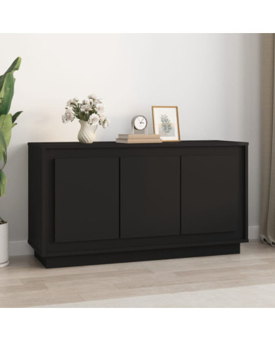 Buffet noir 102x35x55 cm bois d'ingénierie | Mobilier & Déco