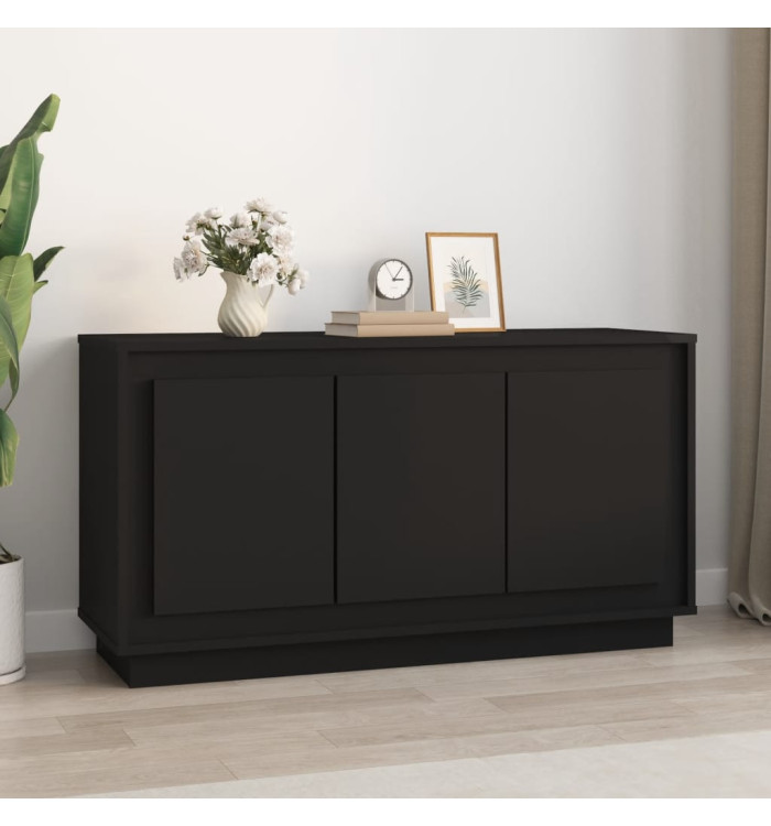 Buffet noir 102x35x55 cm bois d'ingénierie | Mobilier & Déco