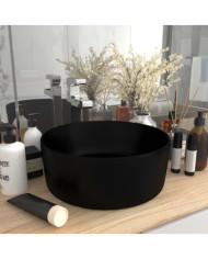 Lavabo rond de luxe Noir mat 40x15 cm Céramique | Mobilier & Déco