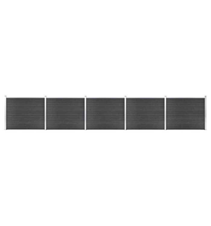 Ensemble de panneau de clôture WPC 872x146 cm Gris | Mobilier & Déco