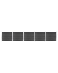 Ensemble de panneau de clôture WPC 872x146 cm Gris | Mobilier & Déco