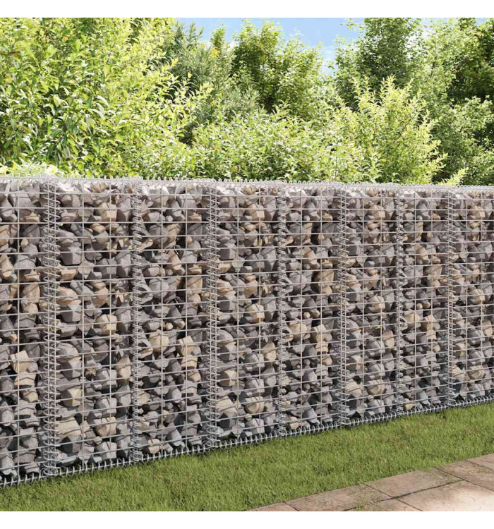 Panier de gabion avec couvercle Fil galvanisé 100x30x30 cm | Mobilier & Déco