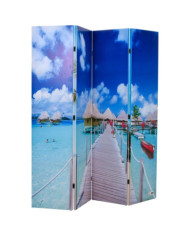 Cloison de séparation pliable 160 x 170 cm Plage | Mobilier & Déco