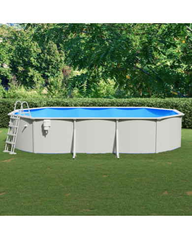 Piscine avec échelle de sécurité 610x360x120 cm | Mobilier & Déco