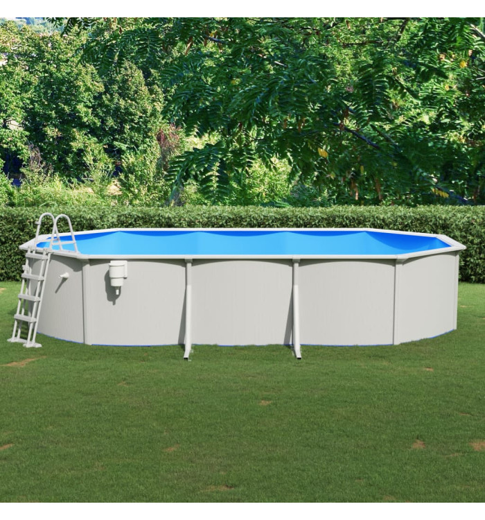 Piscine avec échelle de sécurité 610x360x120 cm | Mobilier & Déco