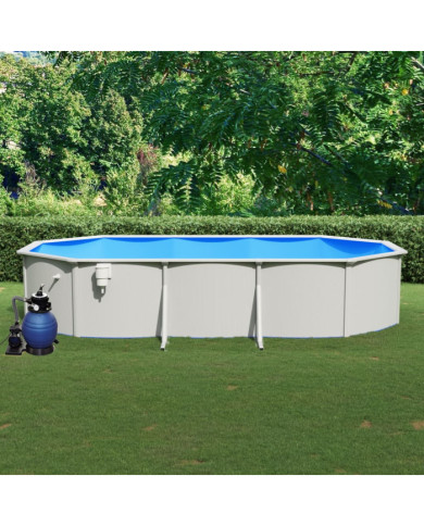 Piscine avec pompe filtrante à sable 610x360x120 cm | Mobilier & Déco