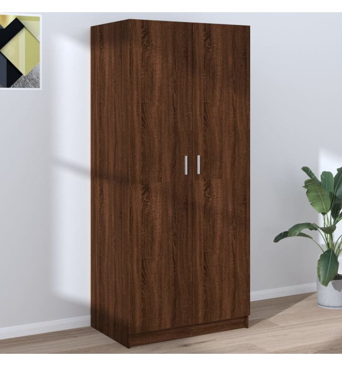 Garde-robe Chêne marron 80x52x180 cm Bois d'ingénierie | Mobilier & Déco