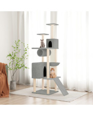Arbre à chat avec griffoirs en sisal Gris clair 168 cm | Mobilier & Déco