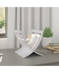 Porte-revue en bois sur pied Blanc | Mobilier & Déco